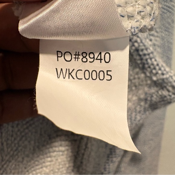 Faherty Beach Terry Hoodie Whitewater Blue Pocket Size L Lounge Cozy Casual - Picture 7 of 10